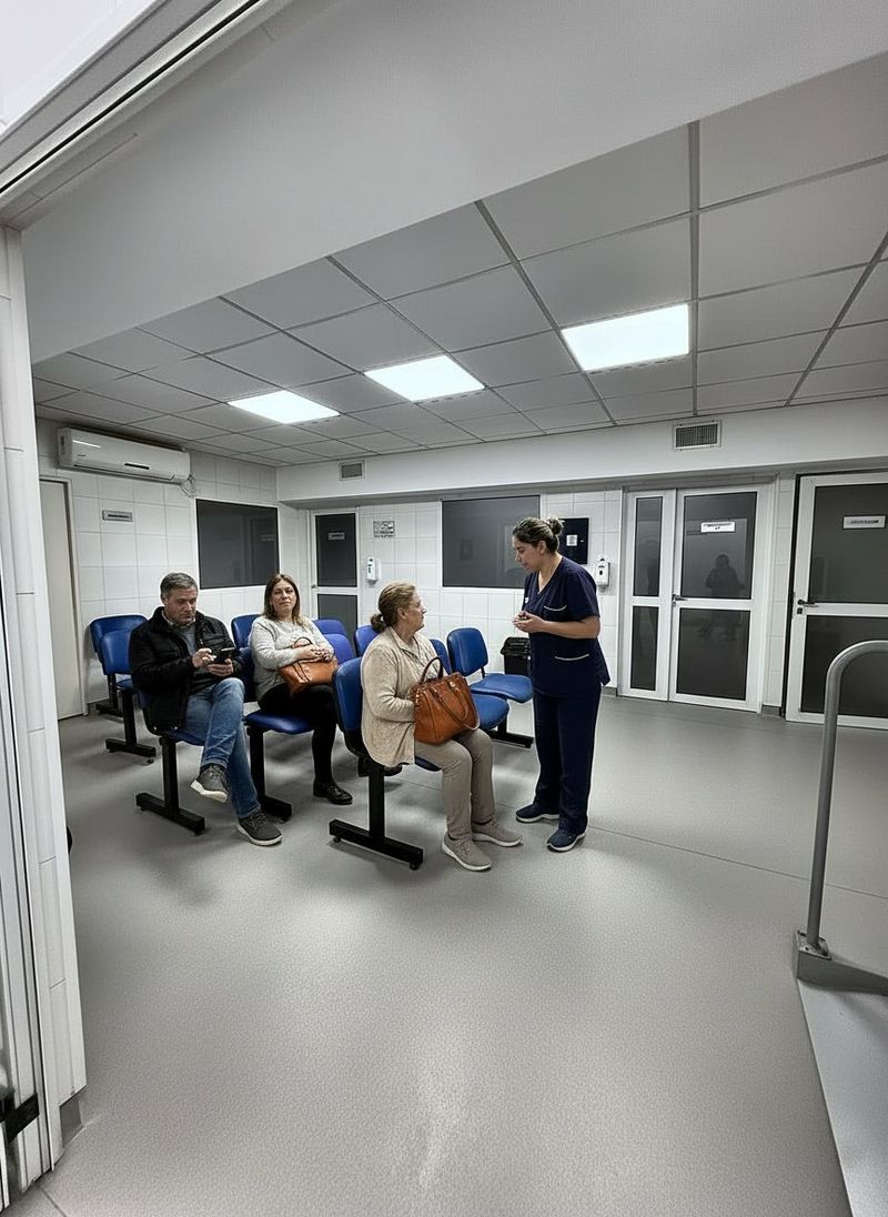 Sala de espera con personas esperando